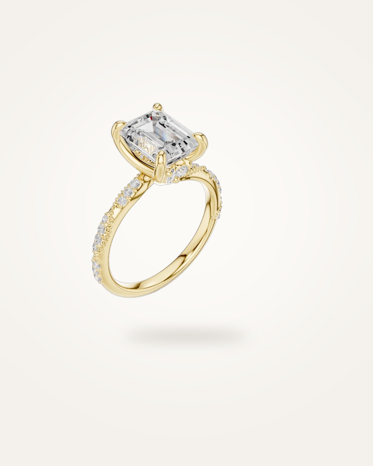 خاتم خطوبة بقطع الزمرد، 2.83 ct