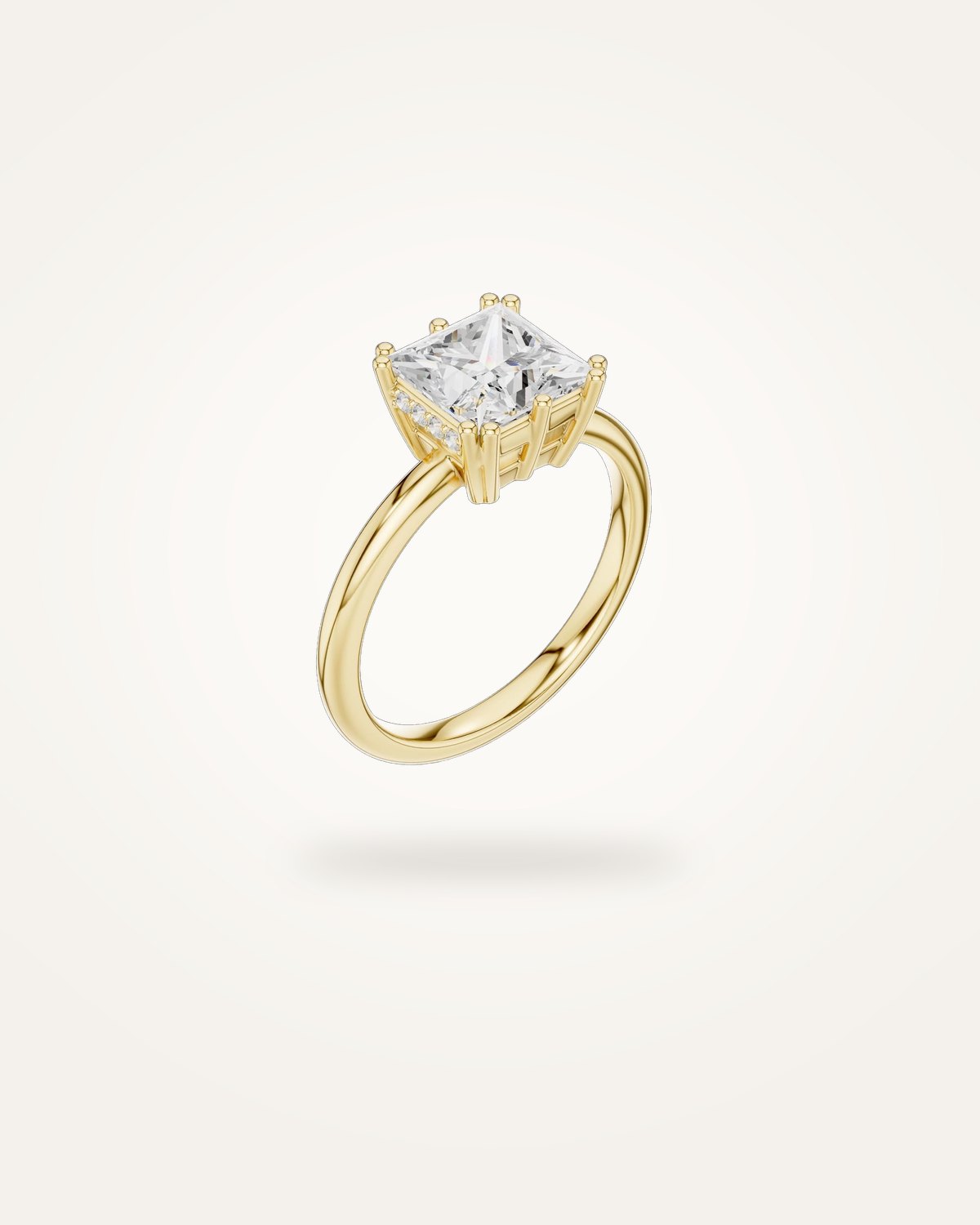 Verlovingsring met princessslijpsel, 1,55 ct