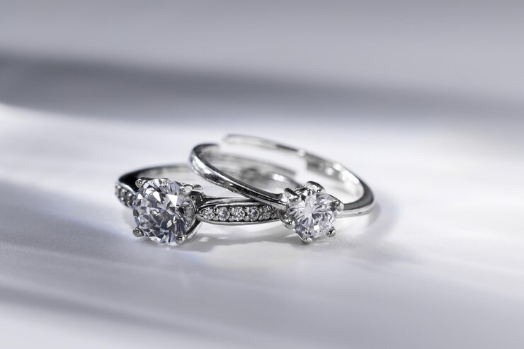 Taara diamond bands, pair